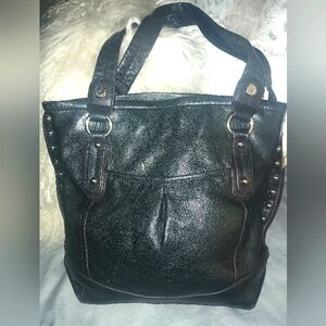 B. Makowsky Studded Leather Bag